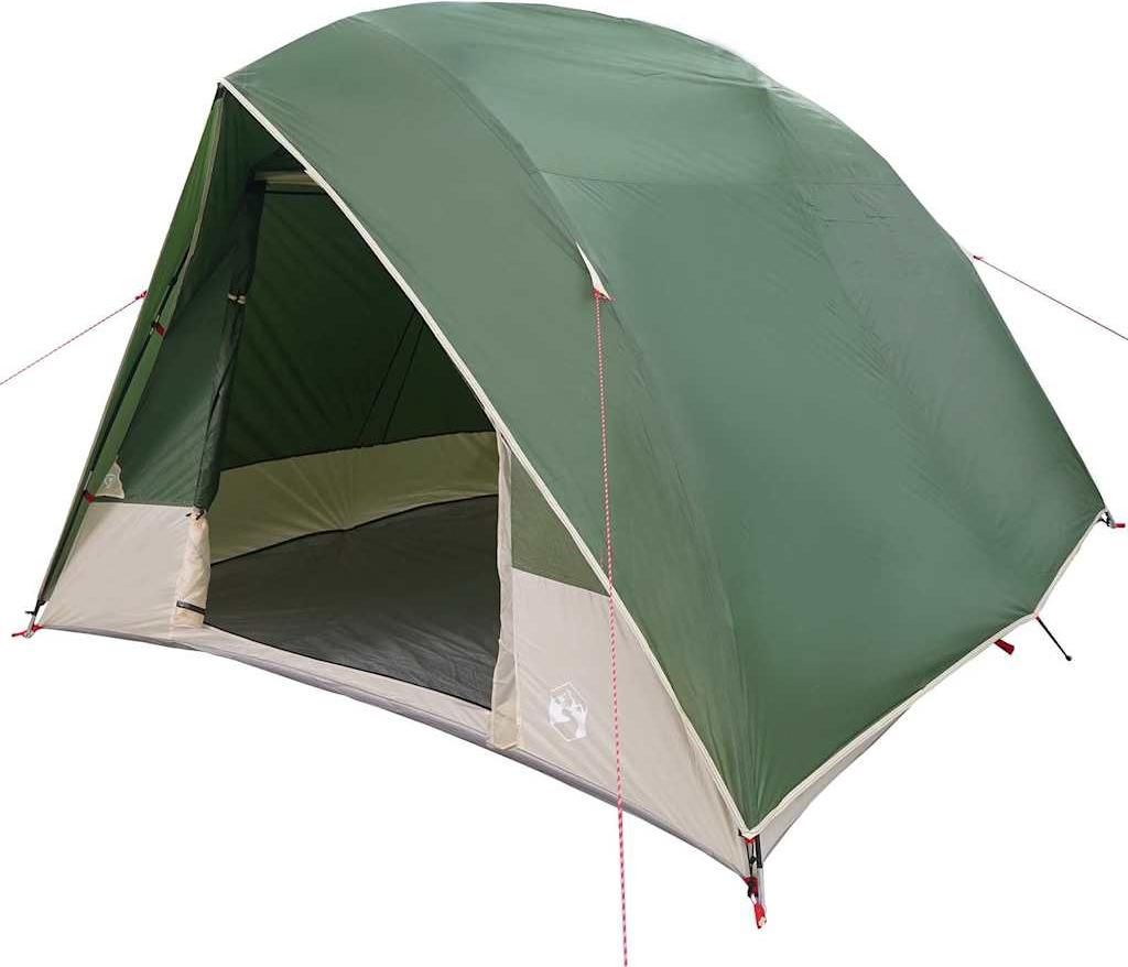 vidaXL Campingzelt mit Dach mit Speicher Grün 275 x 230 x 140 cm Taft