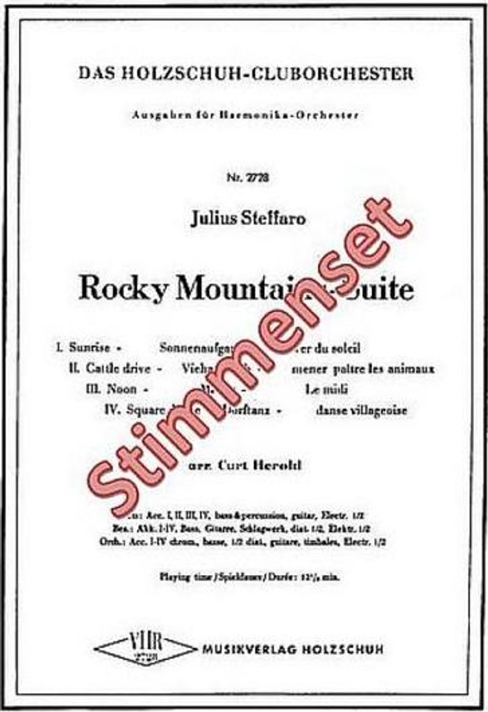 Rocky Mountains-Suitefür Akkordeonorchester