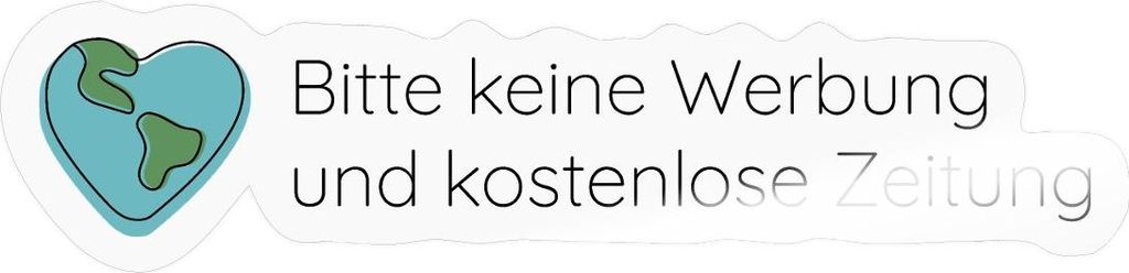 Spreadshirt Bitte Keine Werbung Und e Zeitung Sticker Aufkleber, 10 x 10 cm, Transparent glänzend