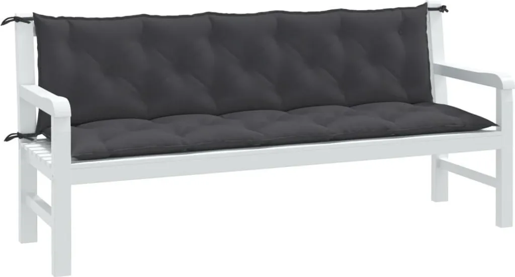 Design New Garden Bench Covers 2 pcs. Tessuto melange antracite 180x50x7 cm - Rivestimenti per mobili da giardino Möbel2025 CHY8465675 1pacco