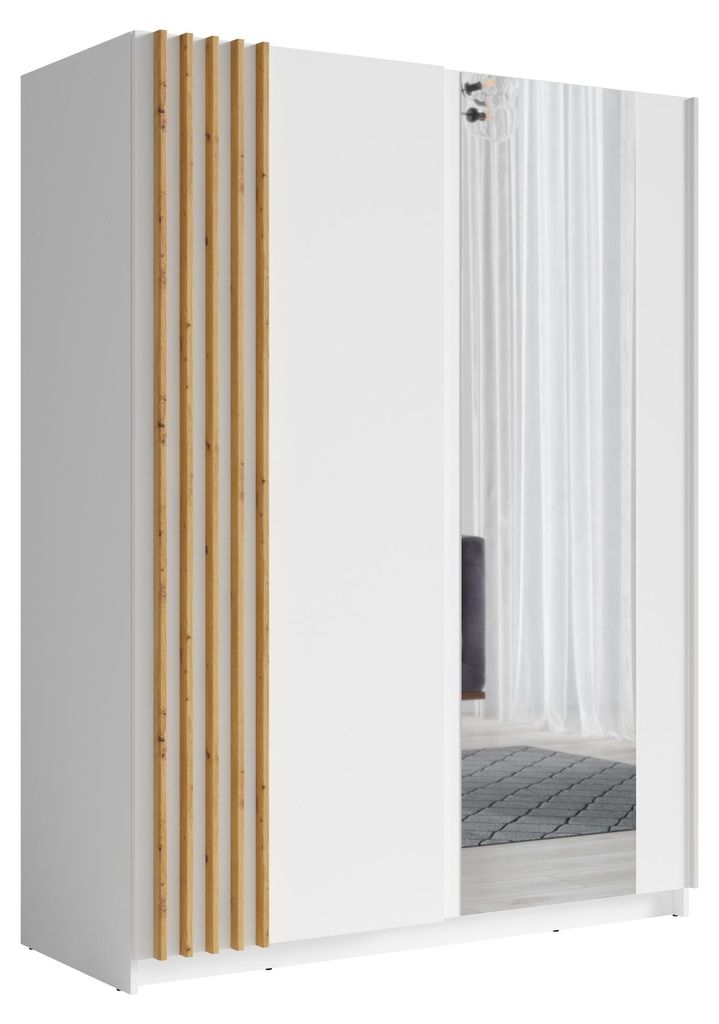 Skriňa raumhirsch, biela, rozmery: 151 x 199 x 62 cm Obrázok produktu 