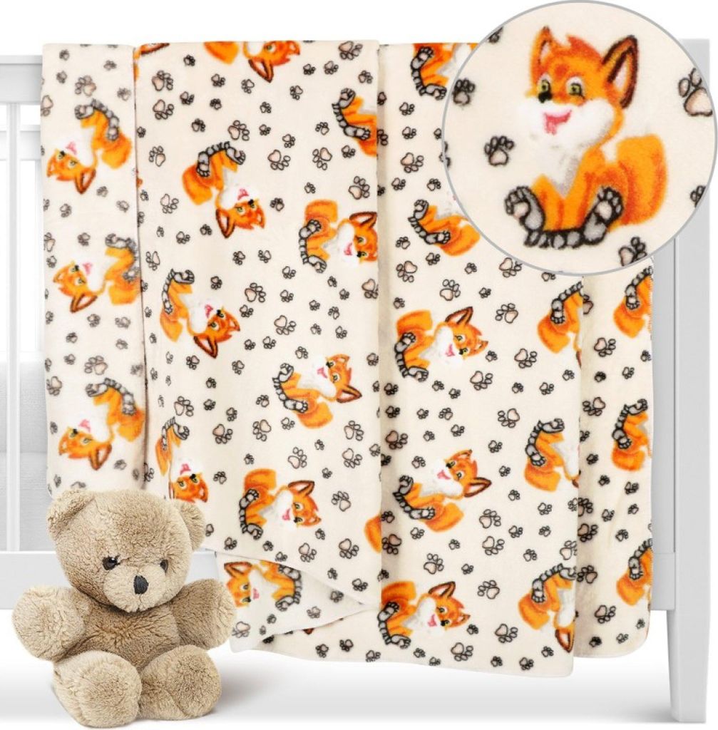 Babydecke ELLA - 100x150 cm - Rosa,Weiß