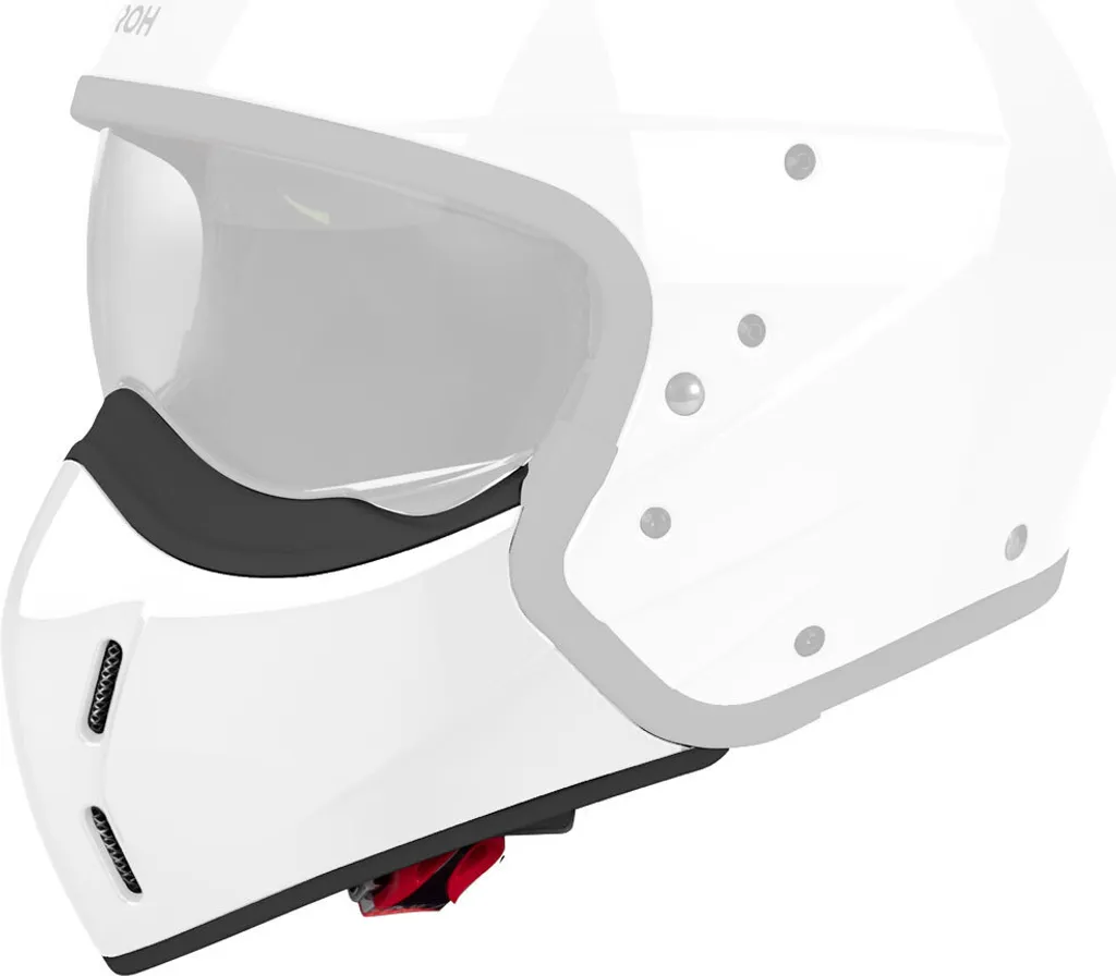 Mentonnière amovible pour casque moto Airoh J 110 coloris blanc brillant
