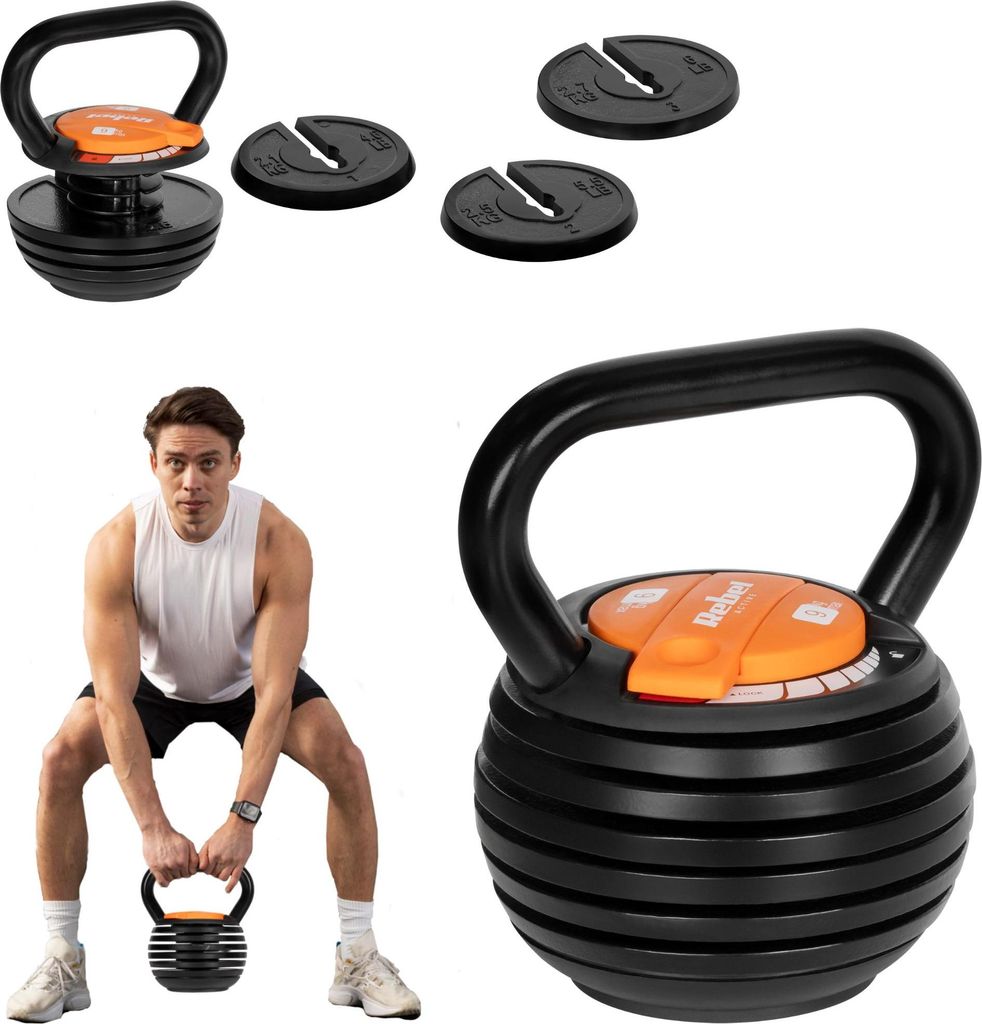 Rebel Active Automatisch Einstellbare 9kg Kettlebell Gusseisen