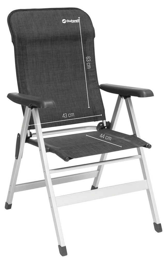 Chaise de camping OUTWELL ONTARIO Uni, noir et gris Image du produit 