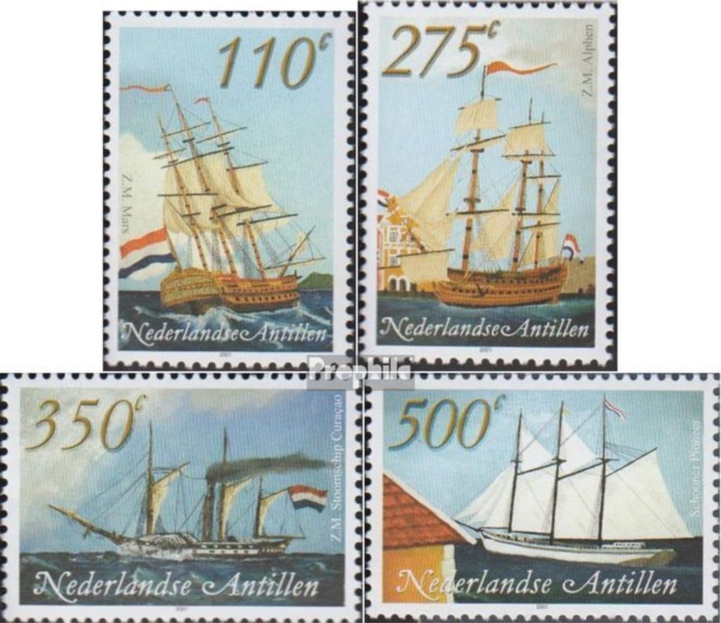Briefmarken Niederländische Antillen 2001 Mi 1099-1102 (kompl.Ausg.) postfrisch Segelschiffe