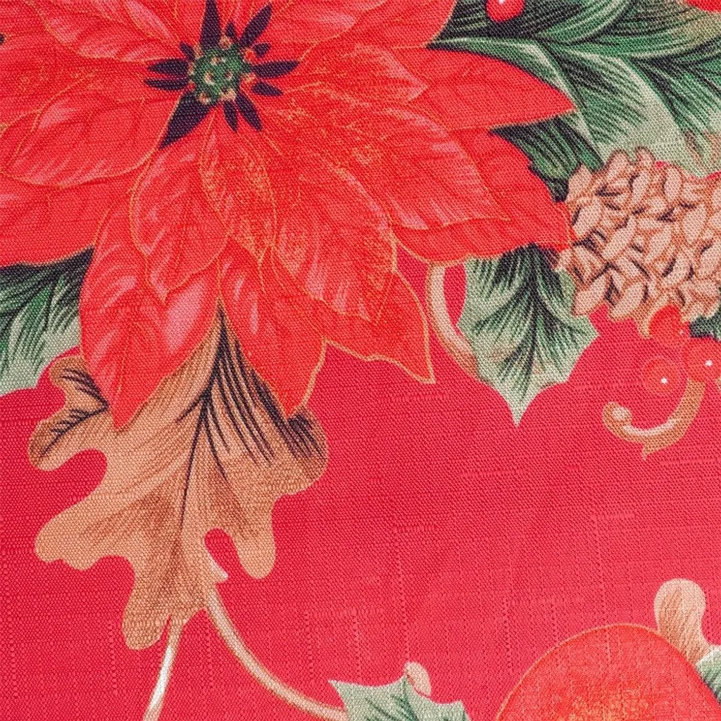 Nappe de Noël 180x130 cm antitache et infroissable pour buffet de fête