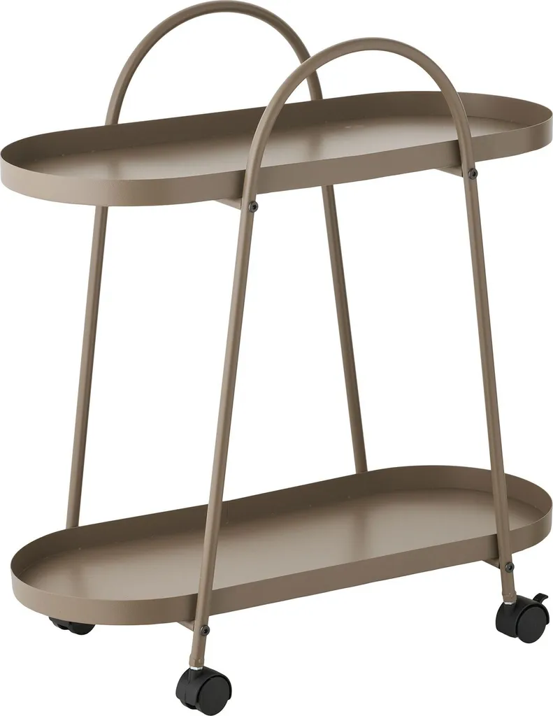 Modulo cucina Laila su ruote barra per 2 ripiani marrone. - 1