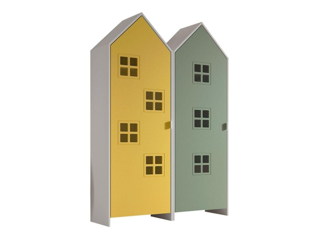 Schrank Casami Bruges 37 x 115,2 x 171,3 cm MDF Grün Gelb