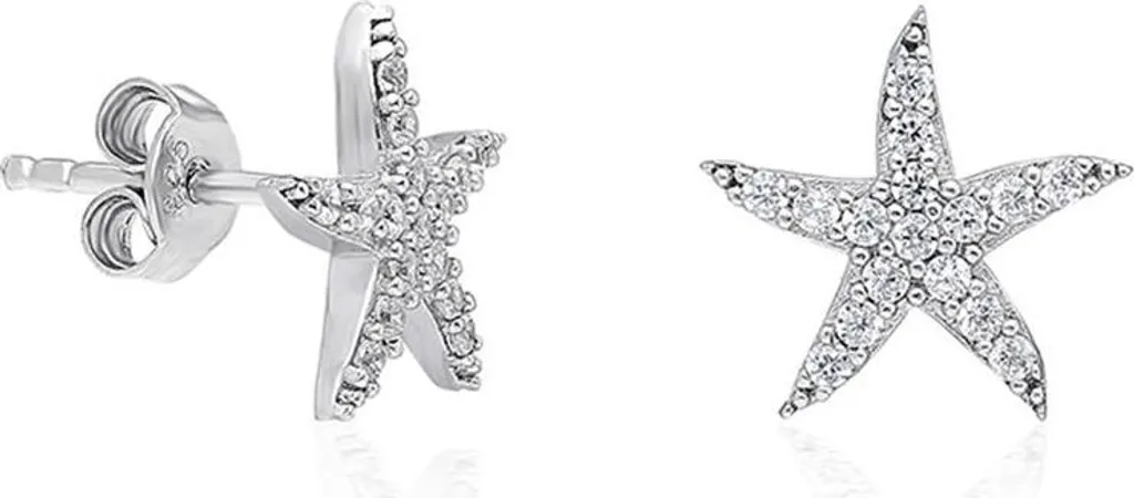 Boucles d'oreilles mini étoile de mer en argent 925 hypoallergénique