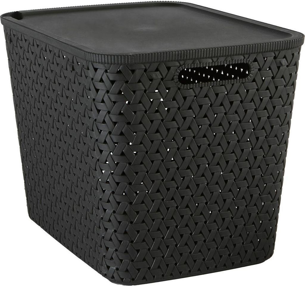 Korb "tressy" aus schwarzem kunststoff 28l - 5 five simply Produktbild 