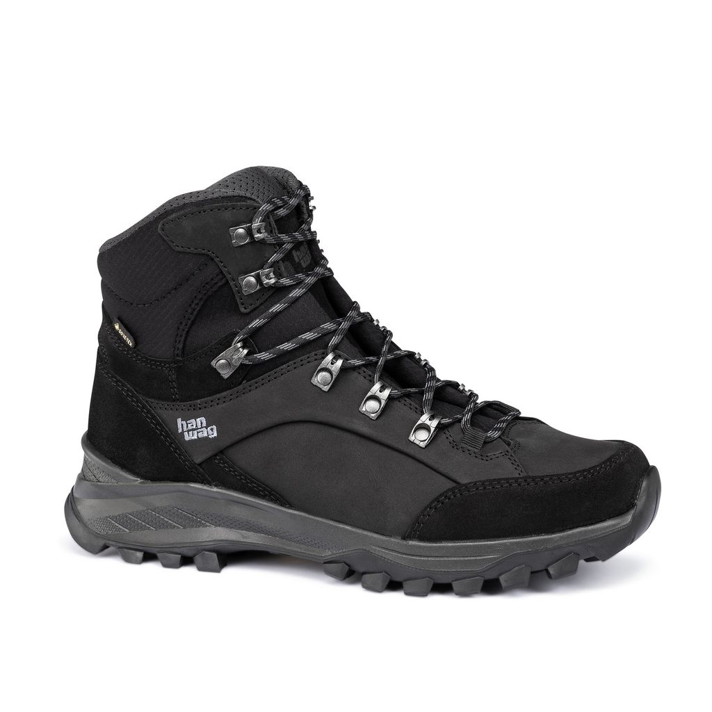 Hanwag Herren Wanderstiefel Banks GTX wasserdichter Hikingstiefel Schwarz