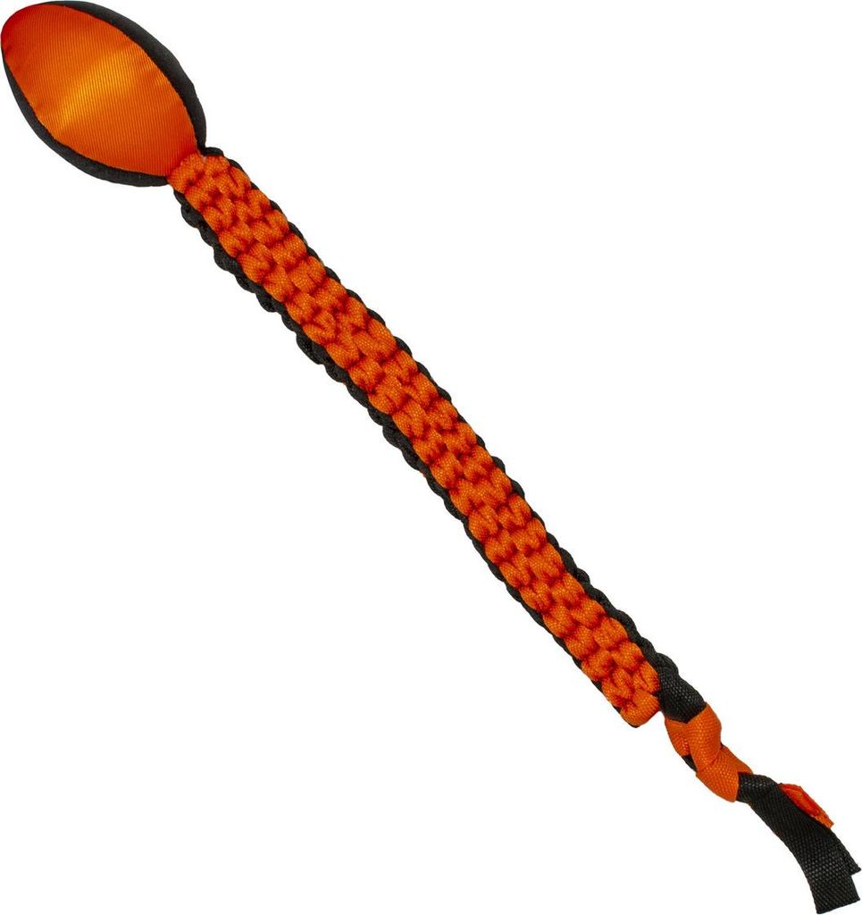 Duvo+ Hundespielzeug Sporty Rugbyball mit Schwanz schwarz/rot