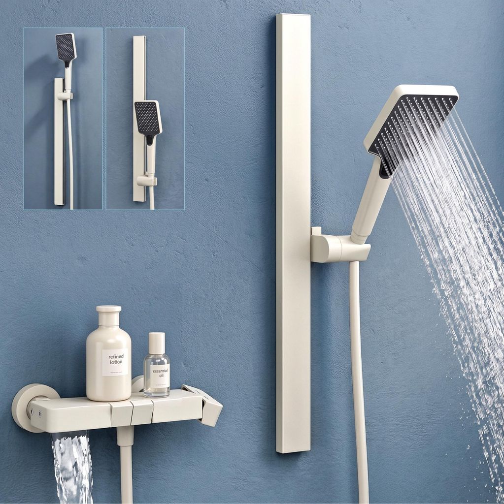 doporro Duschsystem mit Duscharmatur Duschgarnitur mit Produktbild 