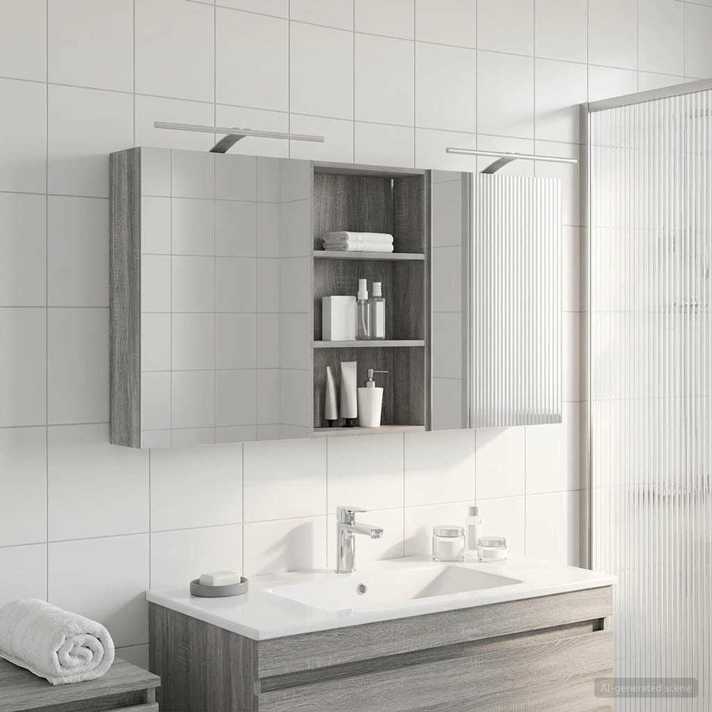 Maison Exclusive - Badezimmerschrank-Set 3 pcs 140 x 14,5 x 70 cm Holzwerkstoff