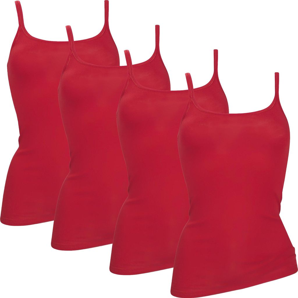 Con-ta Damen-Unterhemd 4er-Pack rot 38
