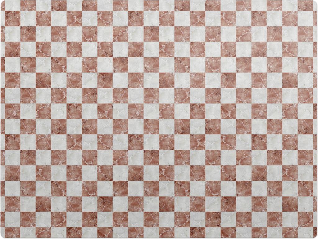 Schachbrett Aus Marmor – Bodenschutzmatte – Rutschfest – Schutzmatte für Büro – Vinylmatte – Stuhlunterlage – 120 x 90 cm