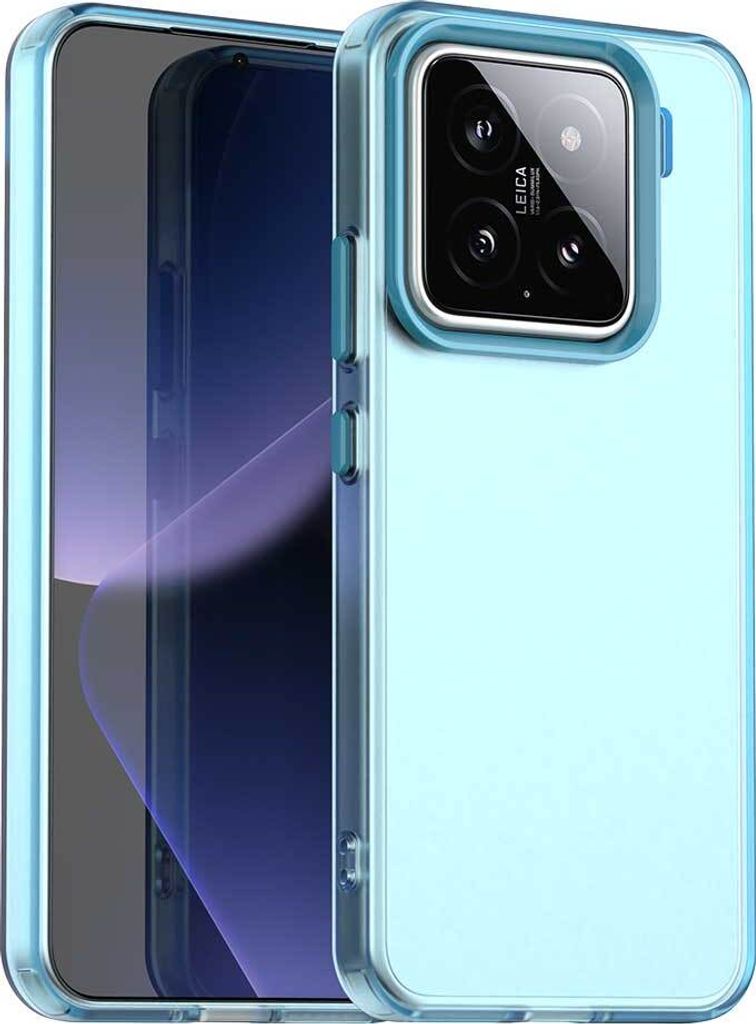 Handyhülle für Xiaomi 15 Pro Schlank Durchscheinend Matt Stoßfest Schutzhülle Blau