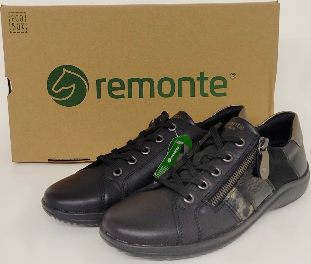 Remonte Komfort Schnürschuhe Damen 31383738343333 Schwarz 38 EU