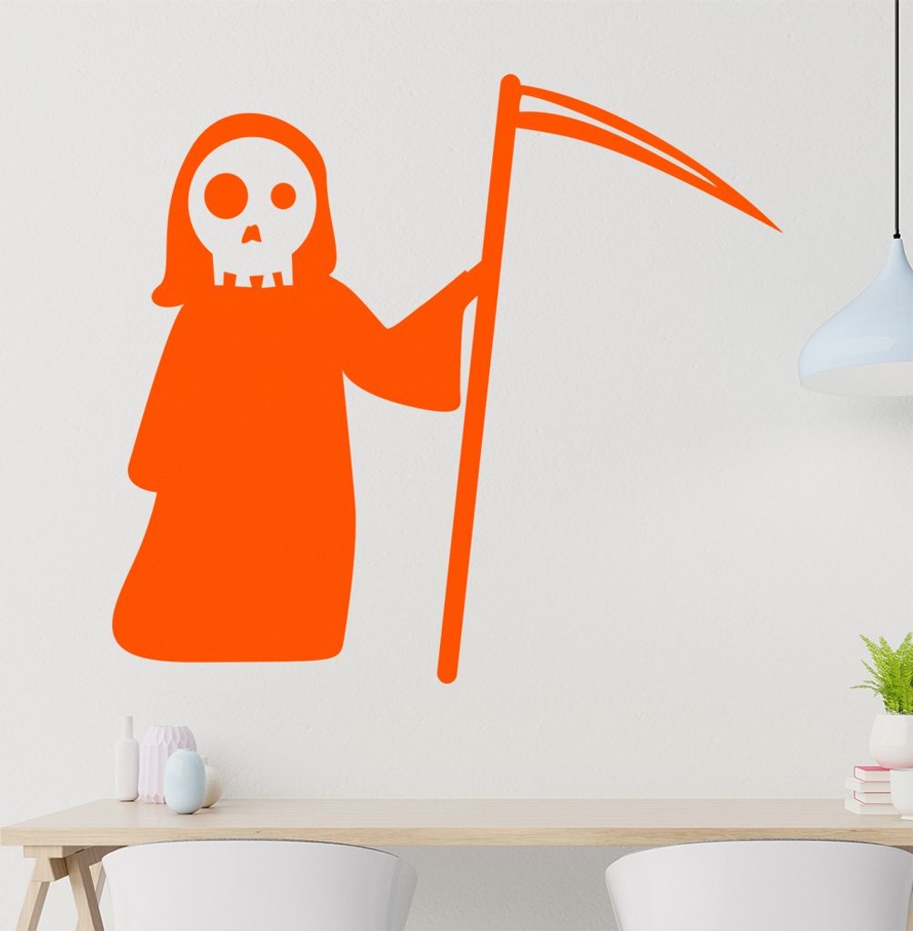 hauptsachebeklebt KIWISTAR Sensenmann - Sterben Mord Tod Henker Schädel Wandtattoo in 6 Größen - Wandaufkleber Wall Sticker - Dekoration, Küche...