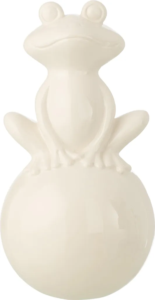 Décoration de Salon : Grenouille J-Line en Porcelaine sur Pied