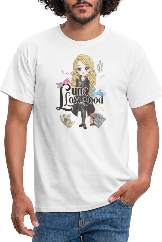 Spreadshirt Harry Potter Luna Lovegood Männer T-Shirt, XL, Weiß