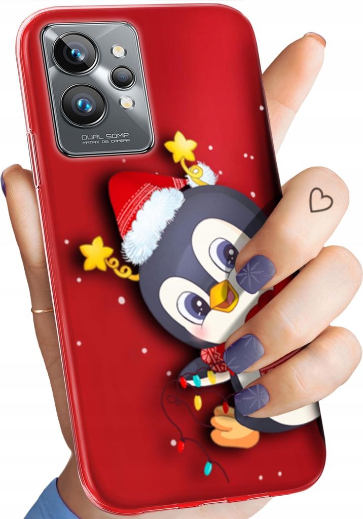 BEDRUCKTE HÜLLEN für REALME GT 2 PRO HANDYHÜLLEN HANDY SCHUTZ HÜLLE CASE SILIKON MUSTER WEIHNACHTEN SANTA CLAUS CHRISTMAS