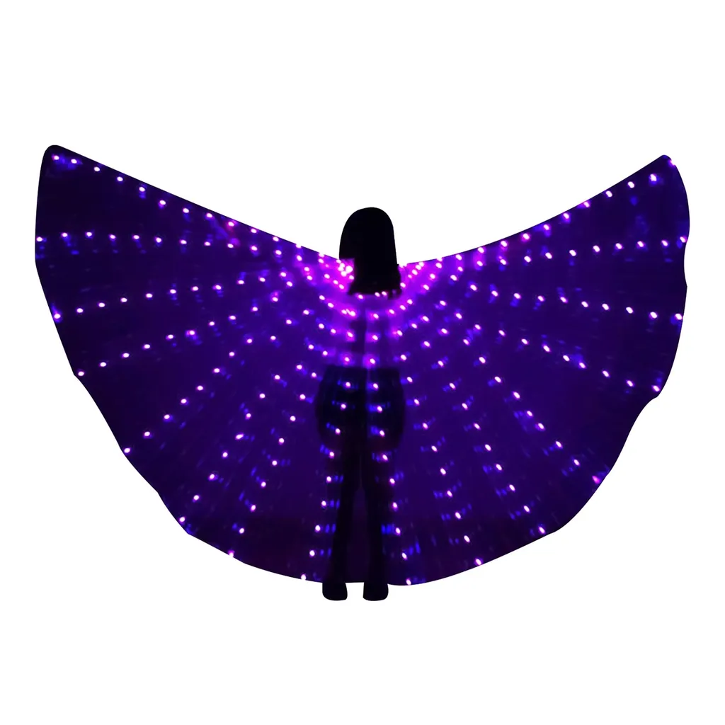 Ali di Farfalla LED Lila - Costume Luminoso Professionale con Bacchette