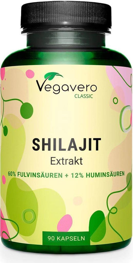 Vegavero Shilajit Mumijo | 90 Kapseln | 60% Fulvinsäuren | Produktbild 