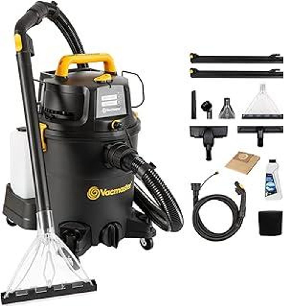 Vacmaster VK1323PFR 1300W 23L 3-in-1 Waschsauger Nass Trockensauger mit Dual-Tank-Design,Bodenreiniger Für Hartböden Teppiche,Teppich-Reinigungsm...