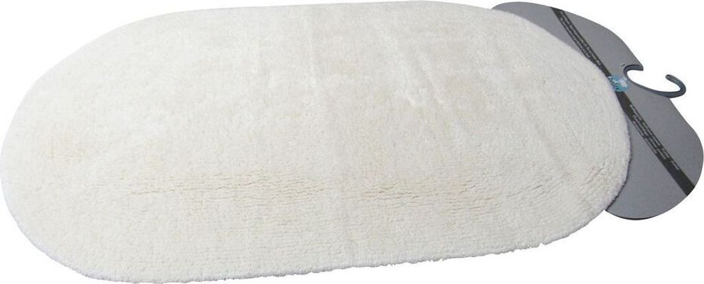 Batex Badematte Badteppich Badvorleger Duschvorleger Badezimmerteppich 55x85cm Duo Baumwolle natur oval