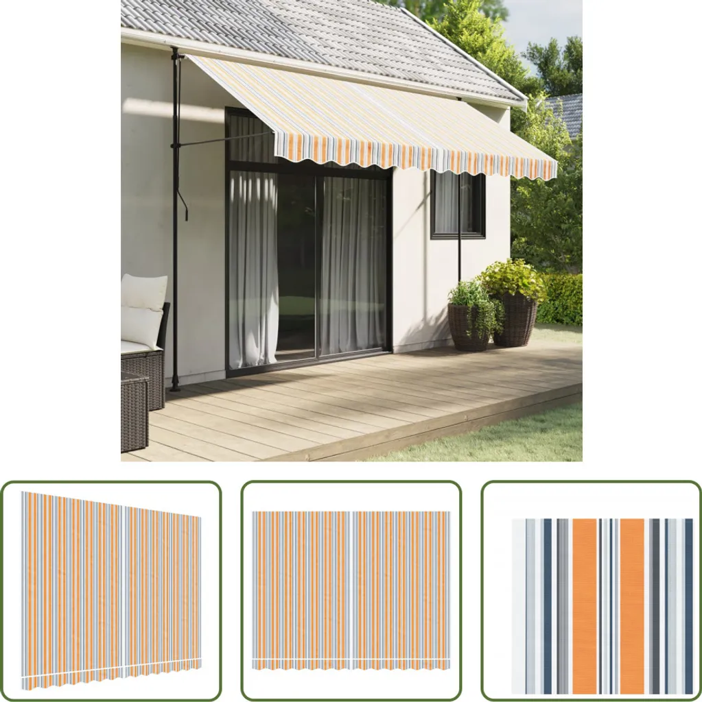 Occasione Telo da Sole 3,5 x 2,5 m Multicolore | The Living Store