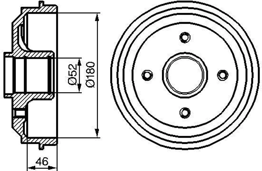 Tambour de frein BOSCH 0 986 477 116 pour Saxo et Peugeot 206 206+