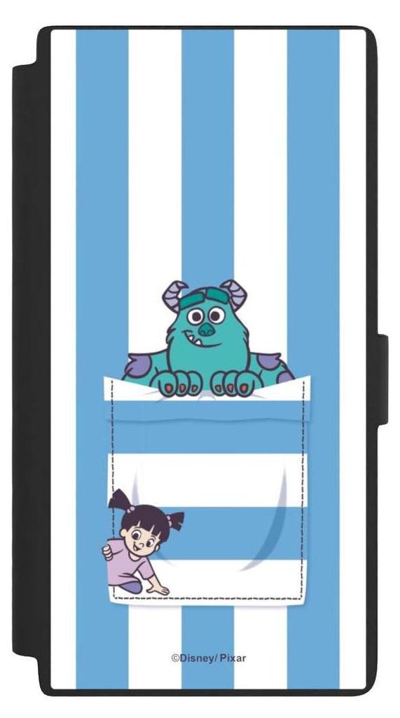 NIVOCASE Klapphülle für Samsung Galaxy S24 Ultra Handyhülle aus Kunst Leder NIVOflip schwarz Disney Pixar Fanartikel Die Monster AG