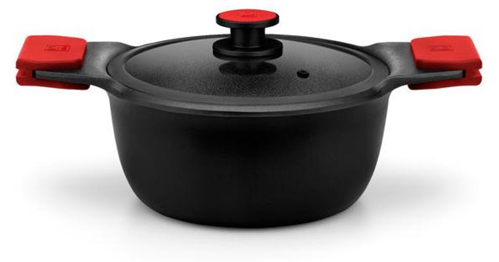 BRA Infinity | 32 cm hoher Kochtopf, Aluminiumguss, mit Antihaftbeschichtung, Vollinduktion, für alle Küchentypen geeignet