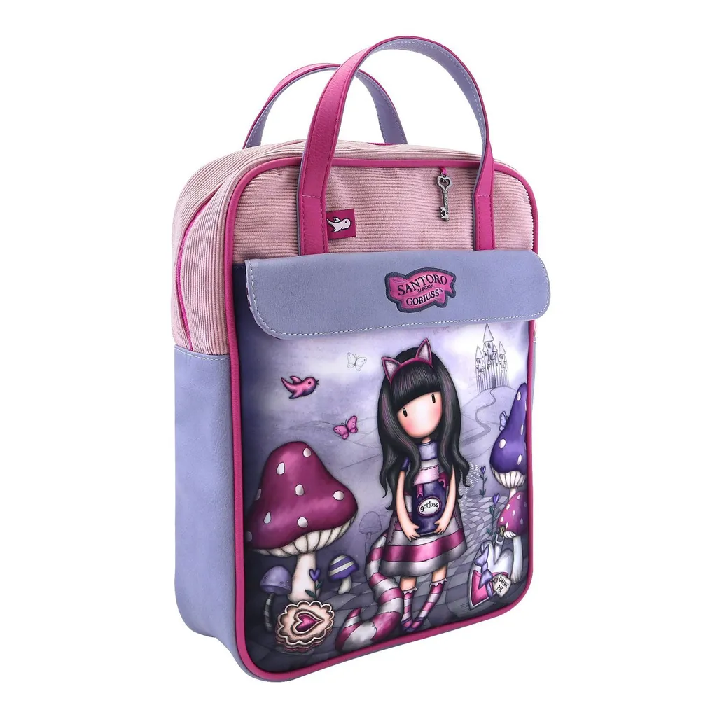 Sac à dos d'école Gorjuss Cheshire Cat rose - Usage urbain - 5
