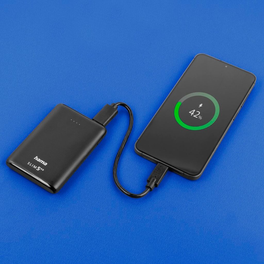 Power Pack "SLIM 5HD" 5000mAh, Ausgang: USB-A, Schwarz Produktbild 5