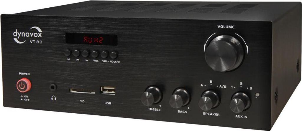 Dynavox VT-80 Stereo-Verstärker 2 x 160 W Schwarz Bluetooth USB