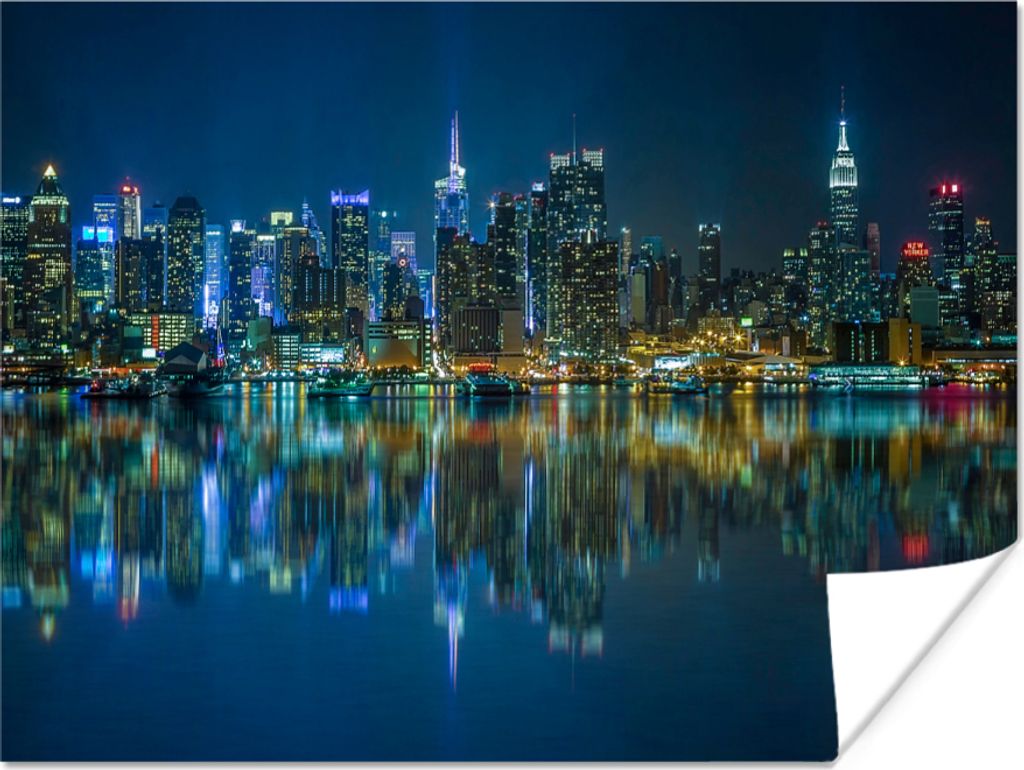 MuchoWow Poster New York - Skyline - Amerika 120x90 cm - Wandbild