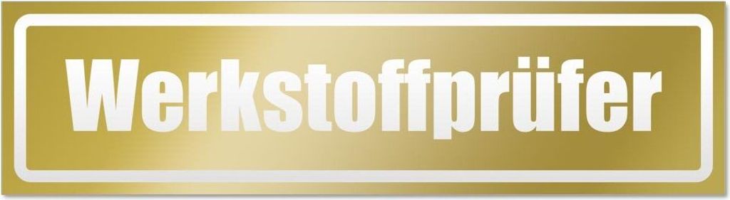 Kiwistar Werkstoffprüfer invertiert Magnetschild Schild magnetisch - 20cm Gold - Magnetfolie für Auto PKW Kfz