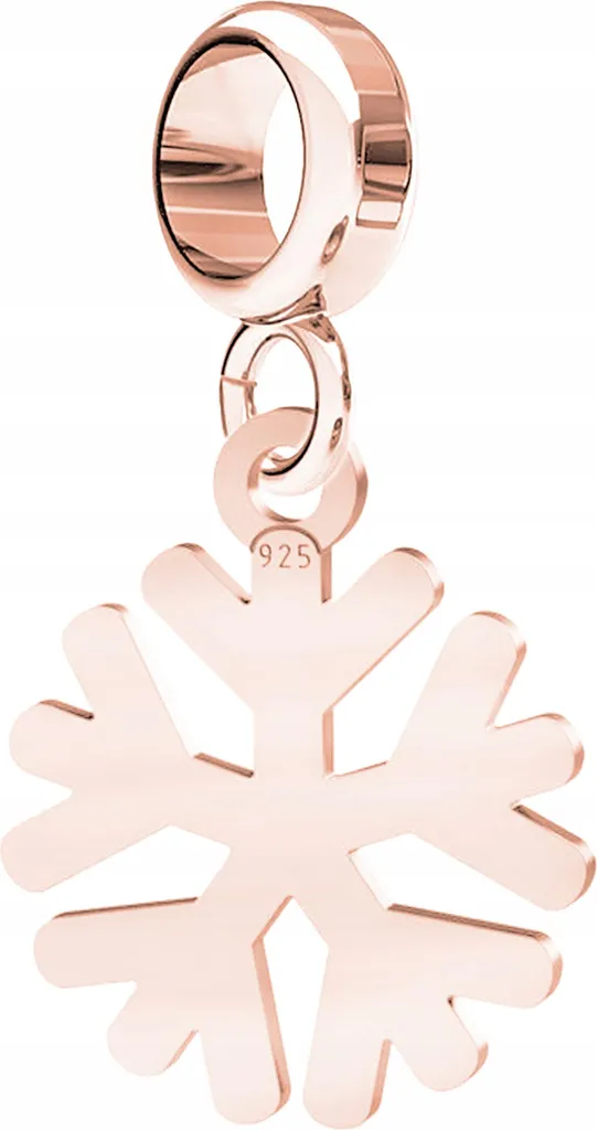 Regalo Invernale: Charm Fiocco di Neve Argento 925 e Oro Giallo