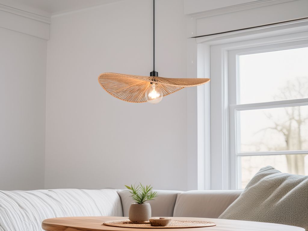Große ausgefallene LED Pendelleuchte Papierlampen für Esstisch & Küche, Ø 58cm