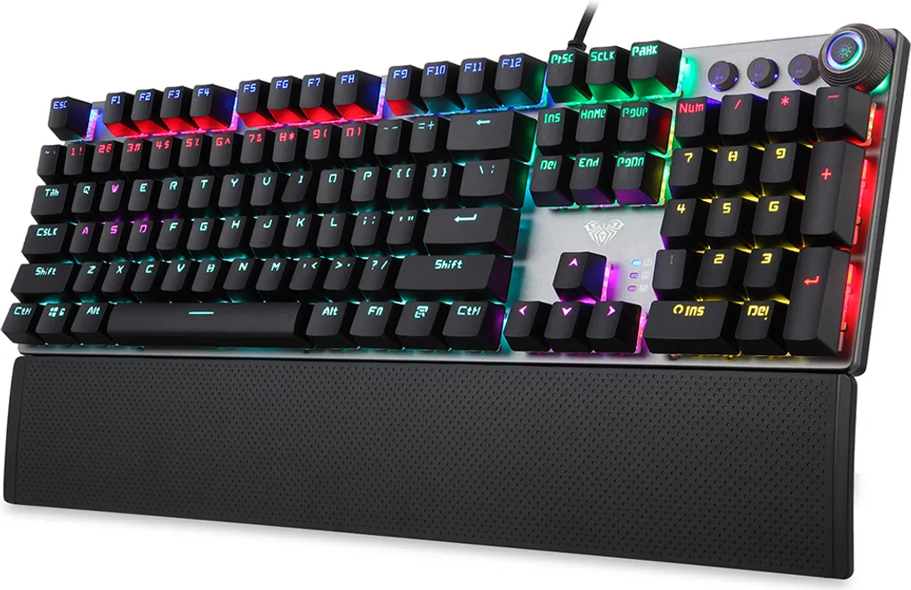 Clavier mécanique AULA F2088 Wolf Spider - Switch Bleu et Repose-poignet
