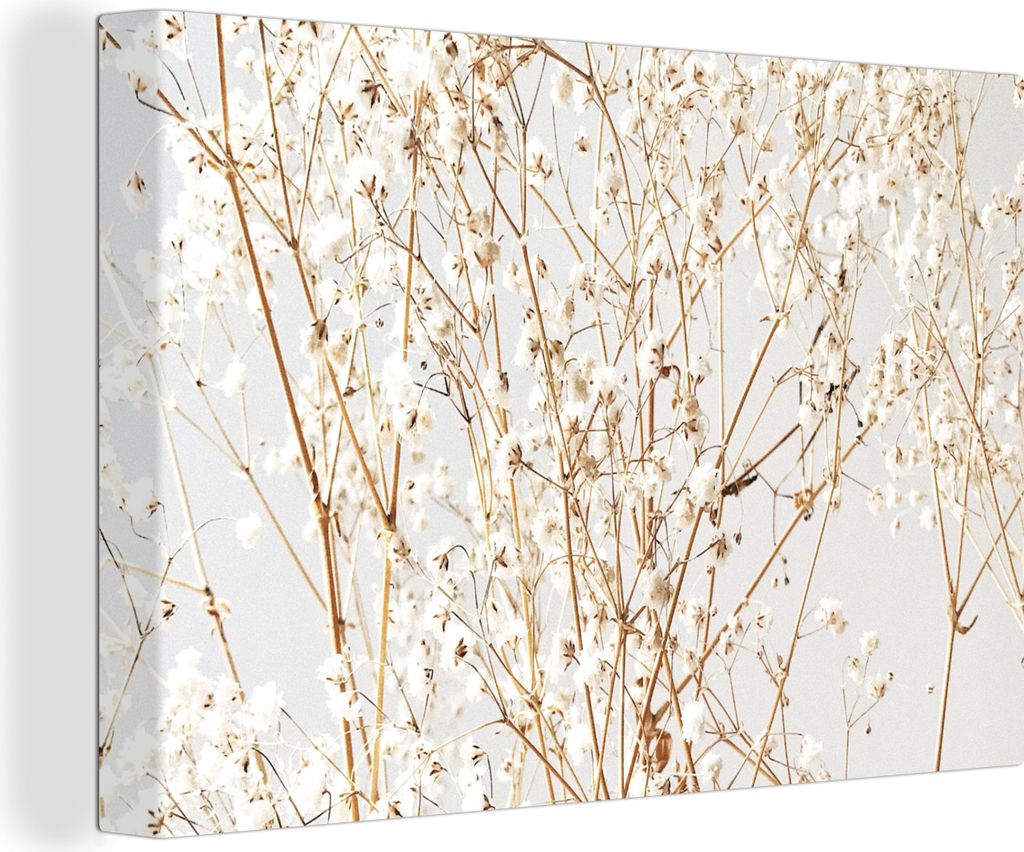 OneMillionCanvasses - Leinwandbilder - 140x90 cm, Natur - Äste - Blumen, Wandbilder Kunstdruck Wanddekoration - Foto auf Leinwand - Gemälde auf...
