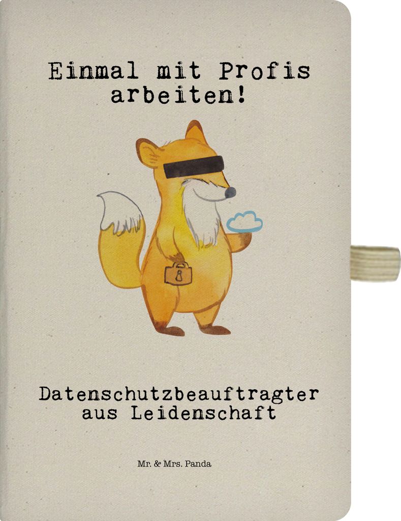 Mr. & Mrs. Panda Adressbuch Datenschutzbeauftragter Leidenschaft - Transparent - Geschenk, Spruch, Kladde, Journal, Datenschützer, Notizbuch Mit S...