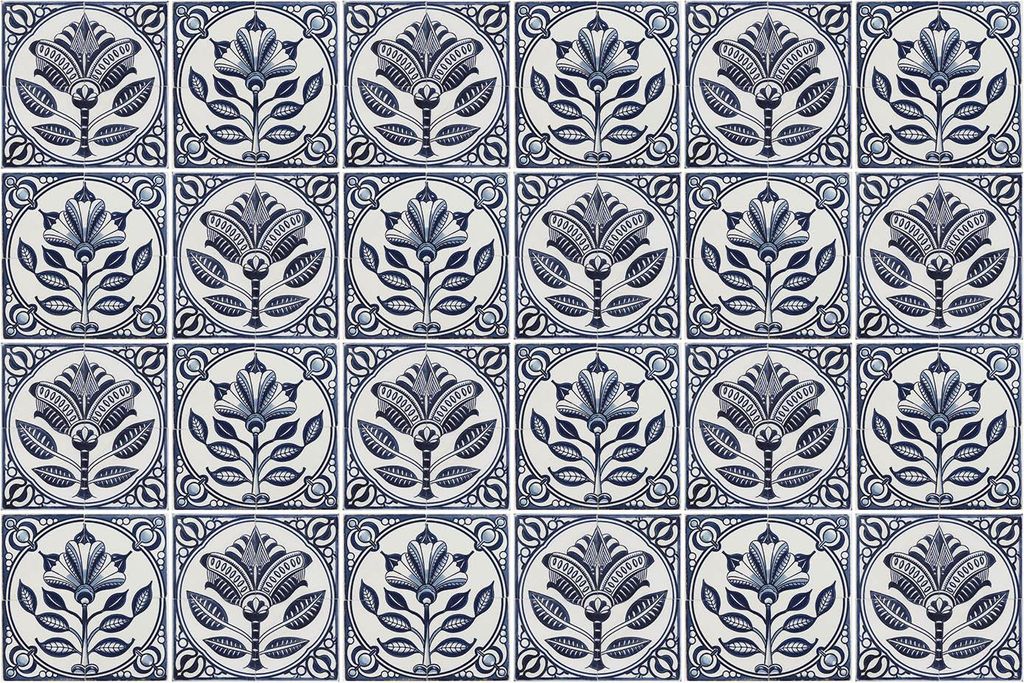 Fliesenaufkleber 20 x 20 cm – 24 Stück – Selbstklebend – Wasserfest – Pflegeleicht – Hitzebeständig – Für Küche & Bad – Florale E...