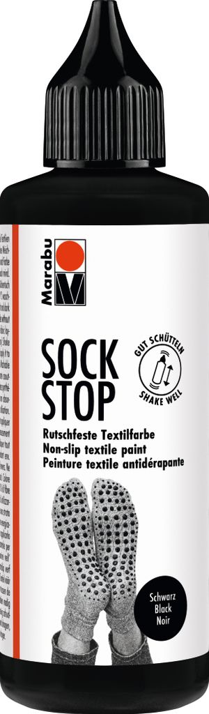 Marabu Textilfarbe Sock Stop 90 ml schwarz Produktbild 