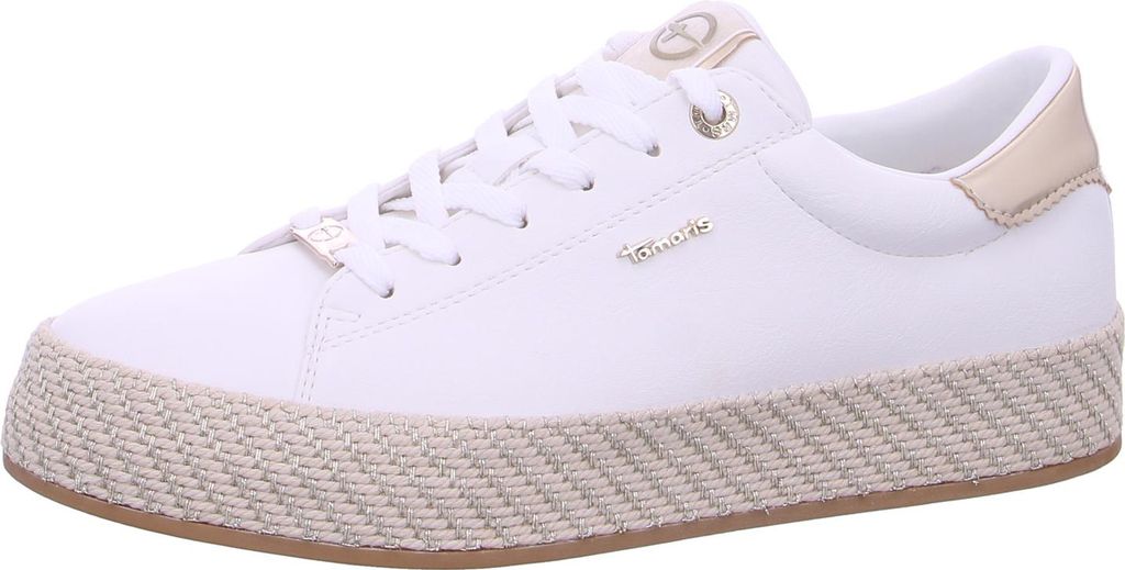 Tamaris Damen Sneaker Lowcut vegan mit Plateausohle in Bast Produktbild 