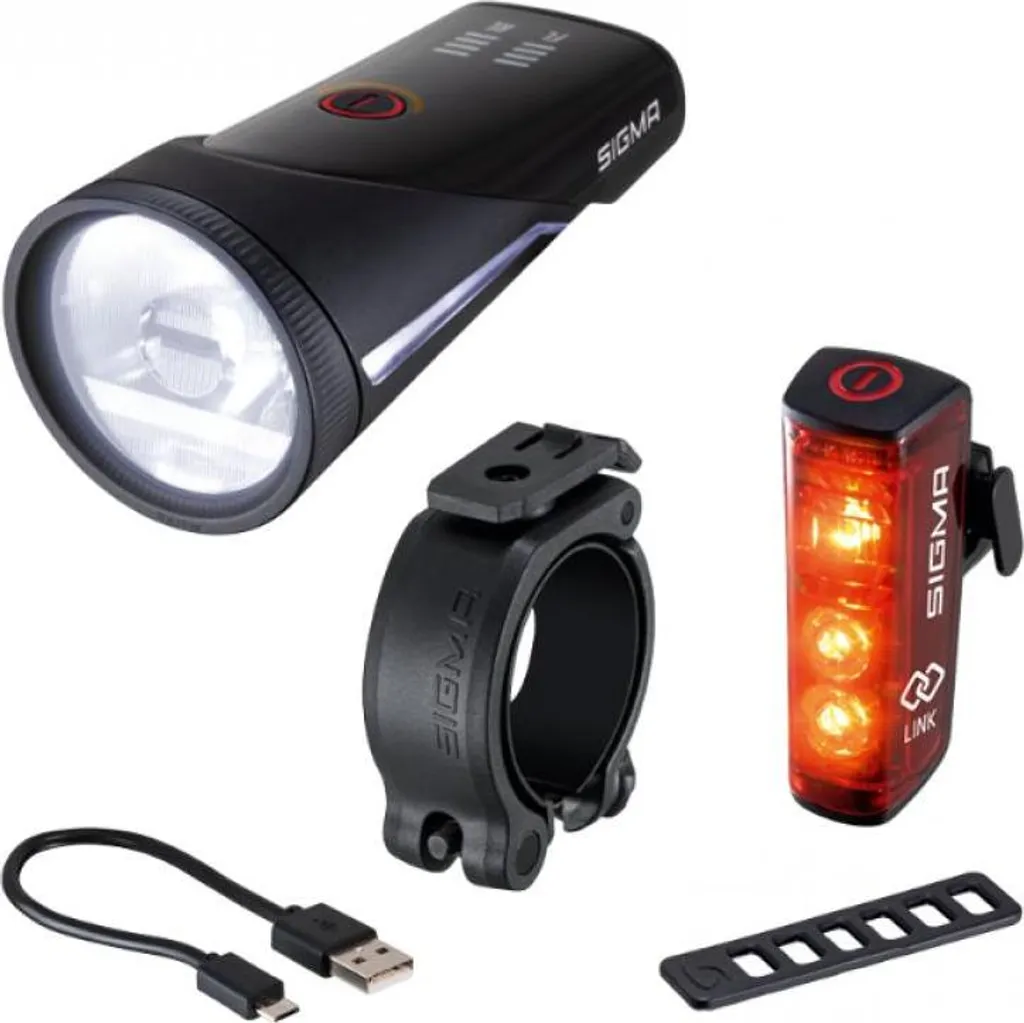 Kit Lumière Vélo Vélotaf Sigma Aura 100 et Blaze Link Sécurité Nuit