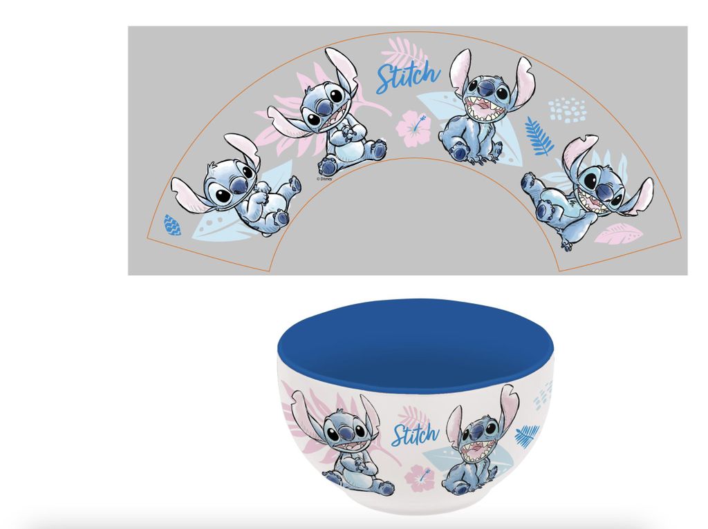Stitch – Bleu aquarelle – Bol en céramique, présenté dans Image du produit 